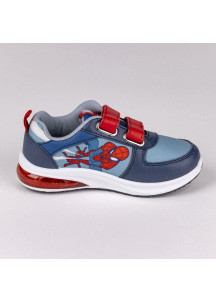 LED Trainers Spiderman Velcro Blue